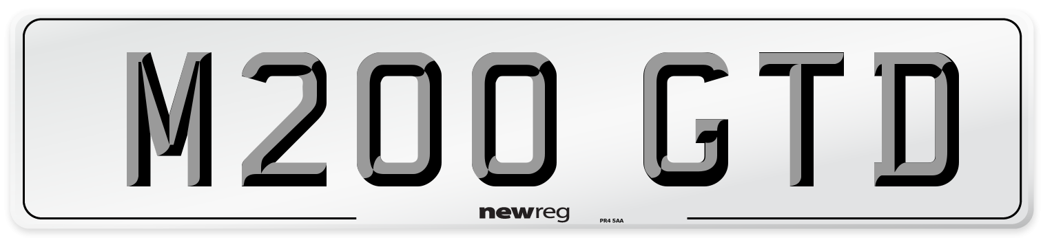 M200 GTD Number Plate from New Reg
